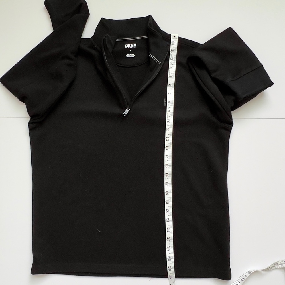 DKNY Black Half-Zip Sweatshirt - Picture 5 of 5